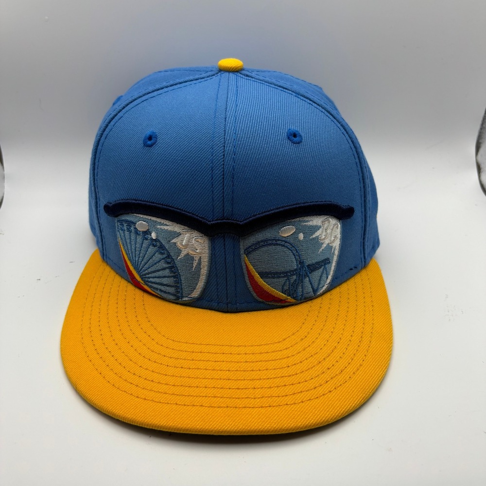 Jersey Shore BlueClaws Hat 7‎ MiLB New Era 59FIFTY Fitted Blue Yellow Sunglasses